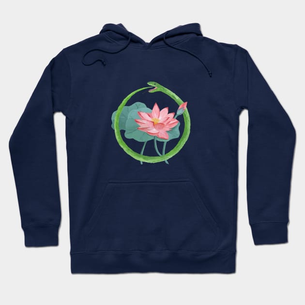 Ouroboros and Lotus Hoodie by Das Brooklyn